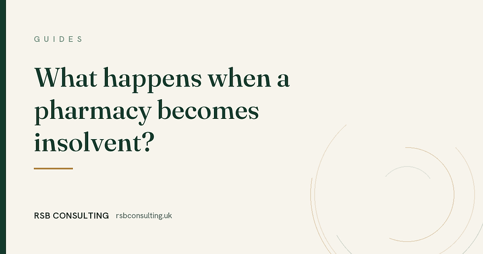 What happens when a pharmacy becomes insolvent?