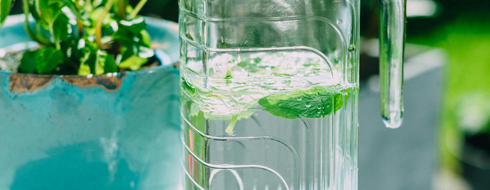 Erfrischung auf der Terrasse