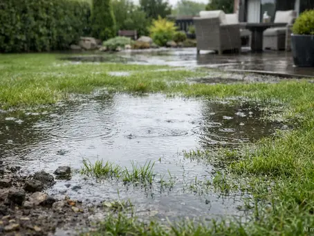 Perché l'acqua piovana non filtra in giardino?