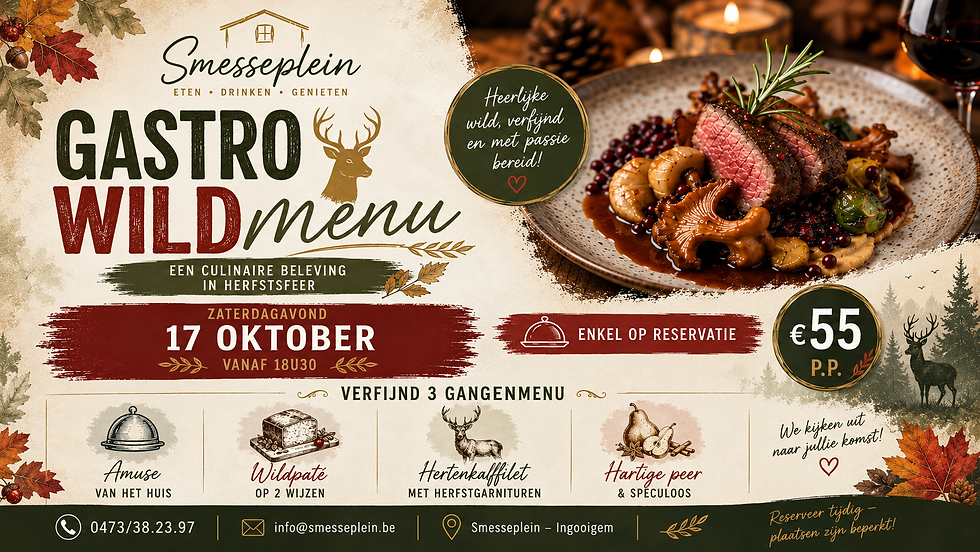 Gastro Wildmenu bij Smesseplein 🍂