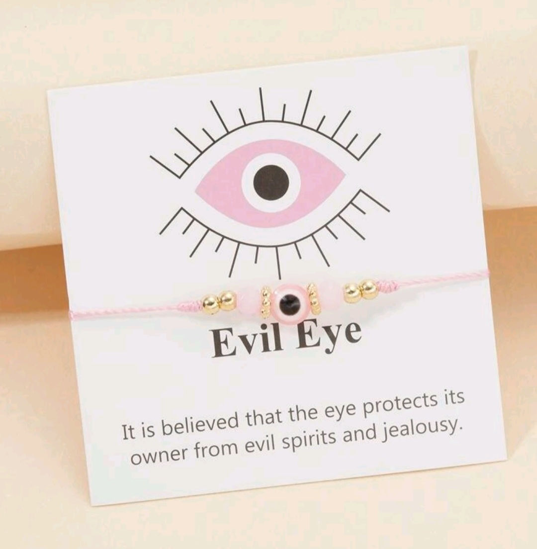 Pink Evil Eye Bracelet 