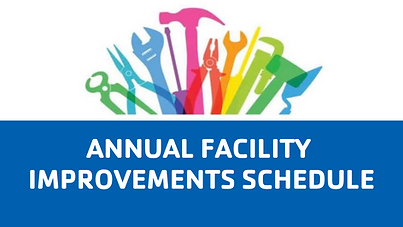 Graphic of tools. Annual Facility Improvements Schedule logo_