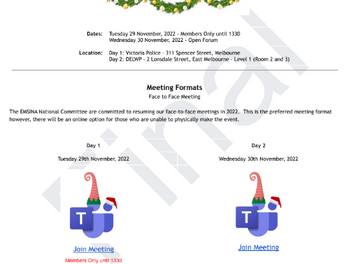 Final Agenda - Melbourne Meeting