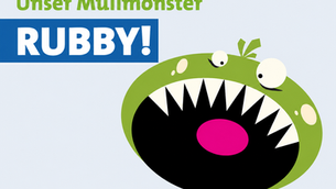 Müllmonster begleitet Gewerbemüllkampagne der Stadtwerke