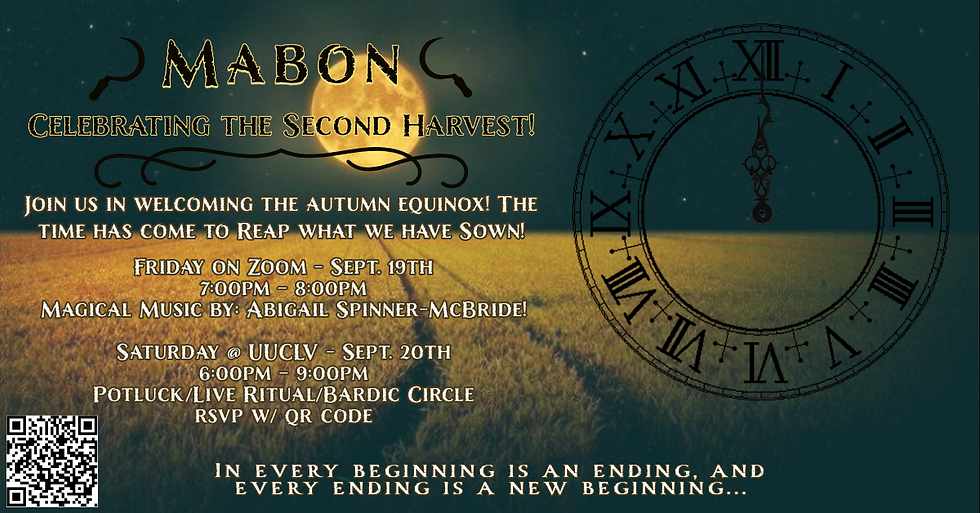 Mabon - Celebrating the Second Harvest! In Person @ UUCLV