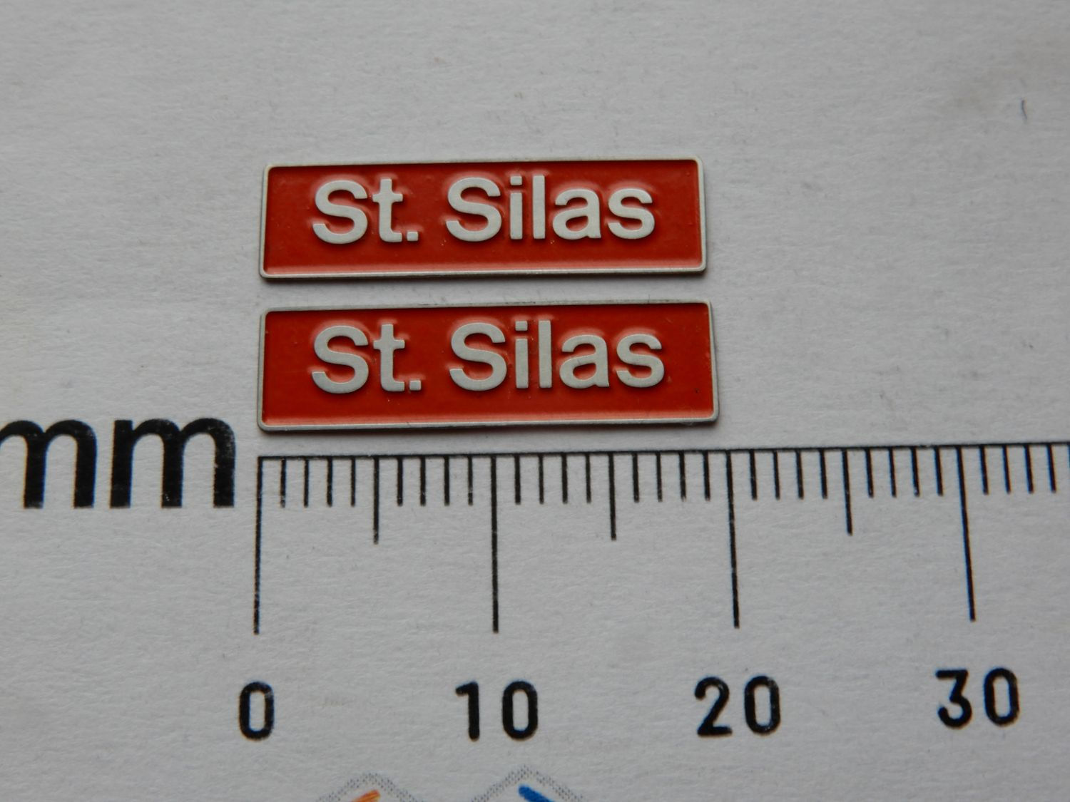 08663 St. Silas red nameplates