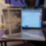 the book Every Day by David Levithan sitting on a laptop with an email open to someone called Rhiannon from someone called A asking to meet up