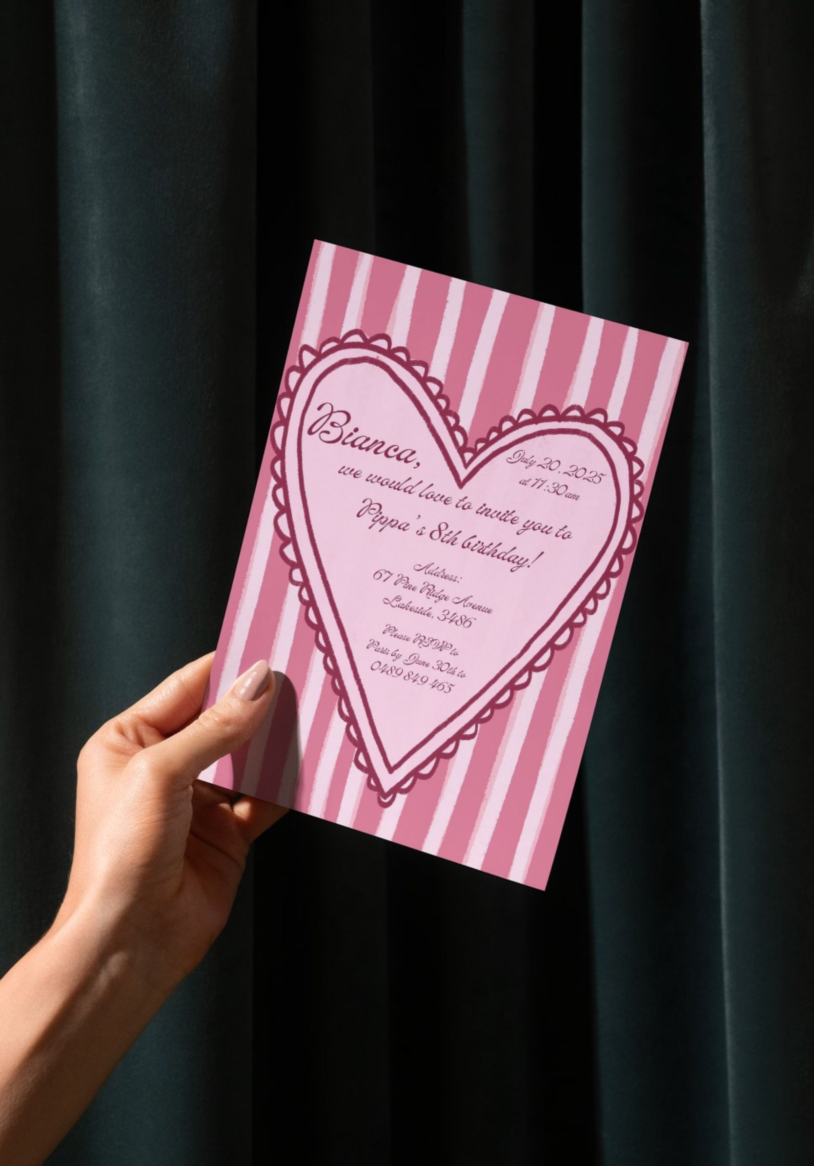 Hearts - Invite Template
