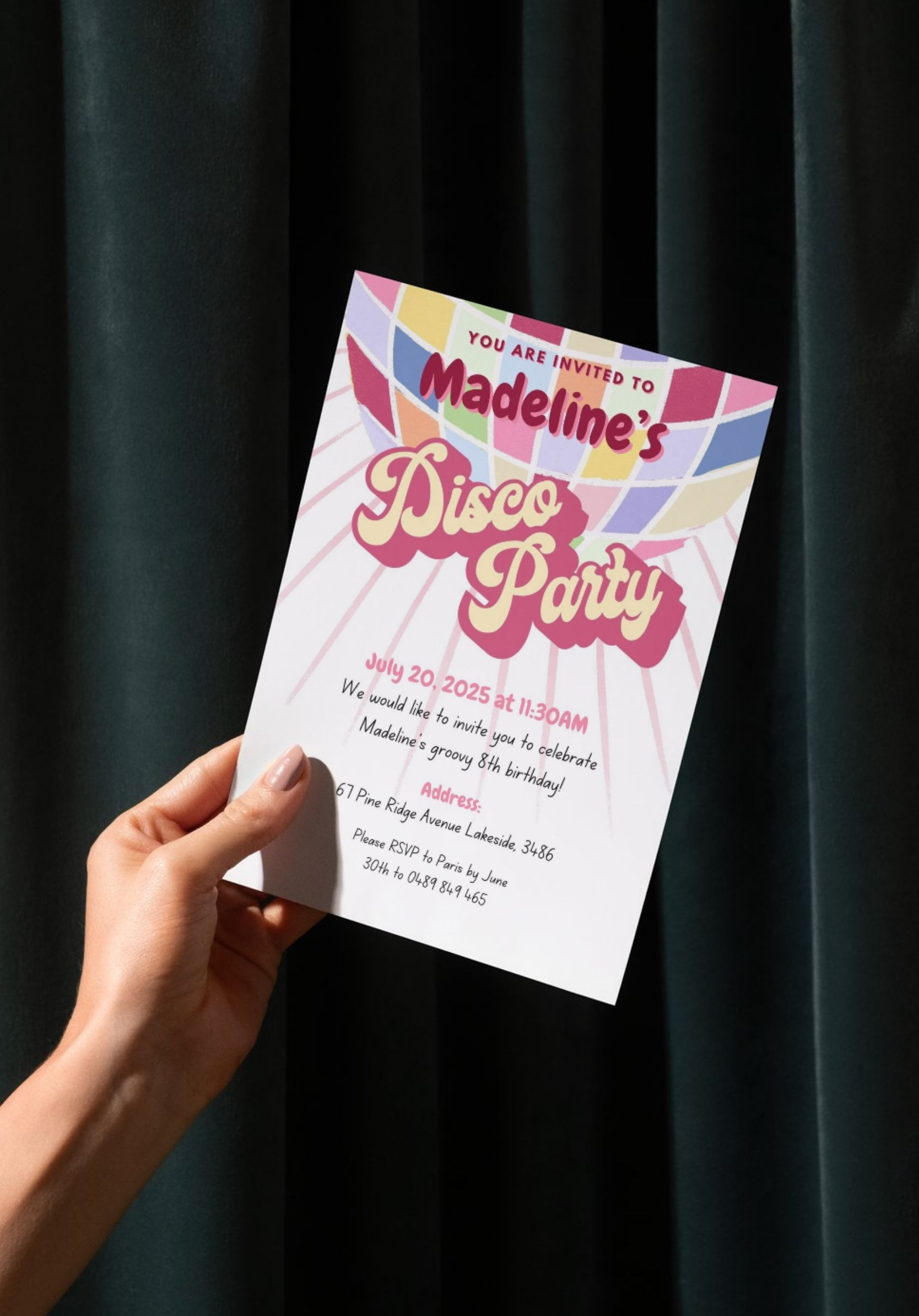 Disco Party - Invite Template