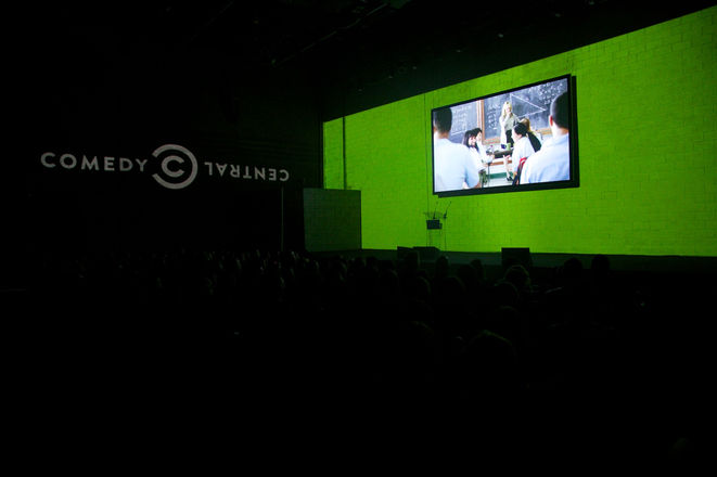 Comedy shot at the MTV EMA live show, event production by London Agency KGA