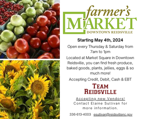 Market to open on May 4th