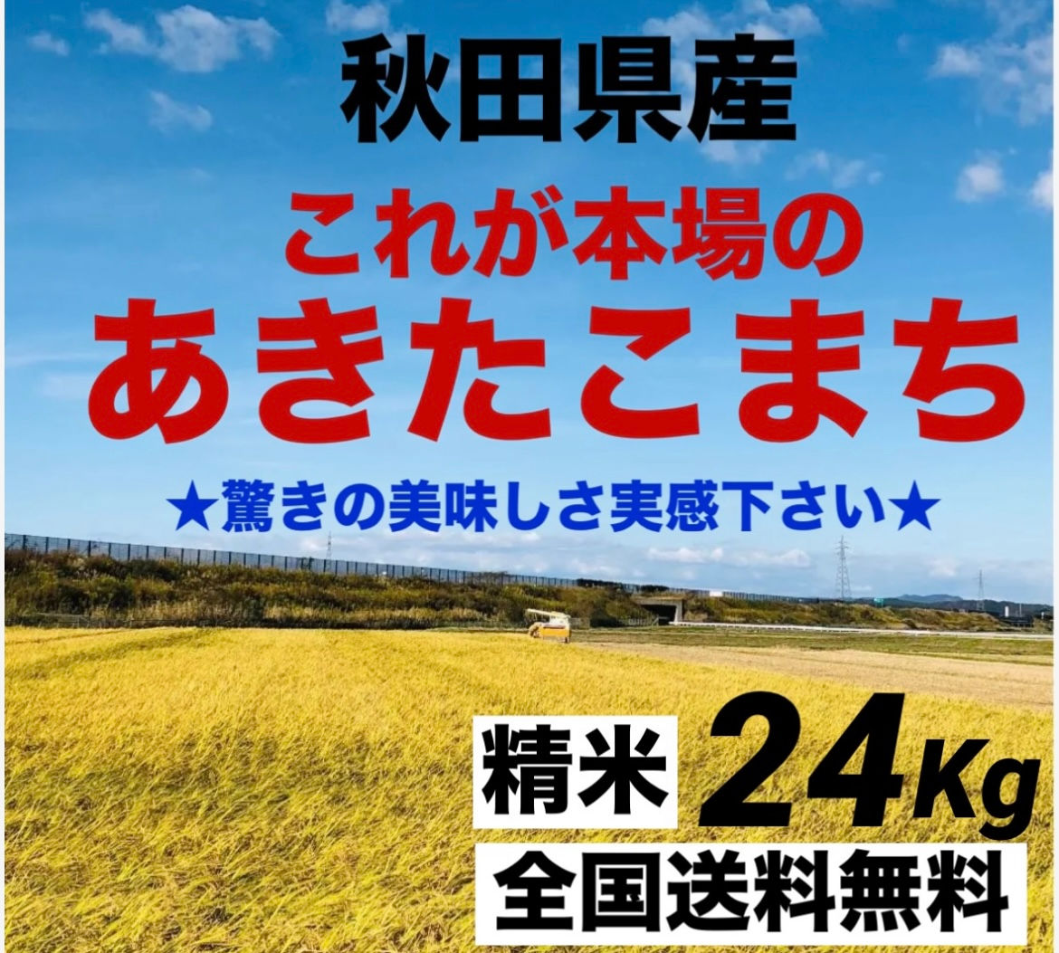 【精米】令和７年度　秋田県産　あきたこまち24kg小分け無