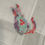 Thumbnail: Embroidered Cotton Handkerchief - Cat