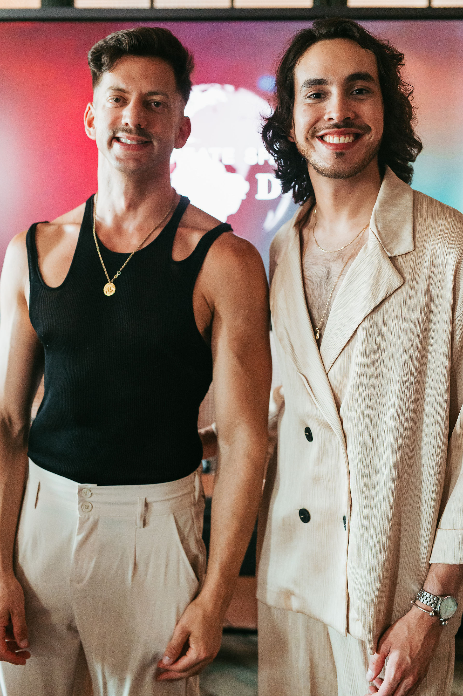 A photo of Glamazon President Sebastian Balla Da and his friend at the WCS Awardee Dinner 2025.