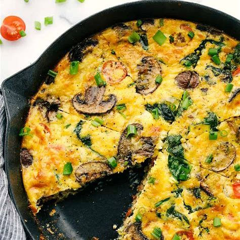 Deli -- Spinach, mushroom, sausage and onion Fritatta (half)
