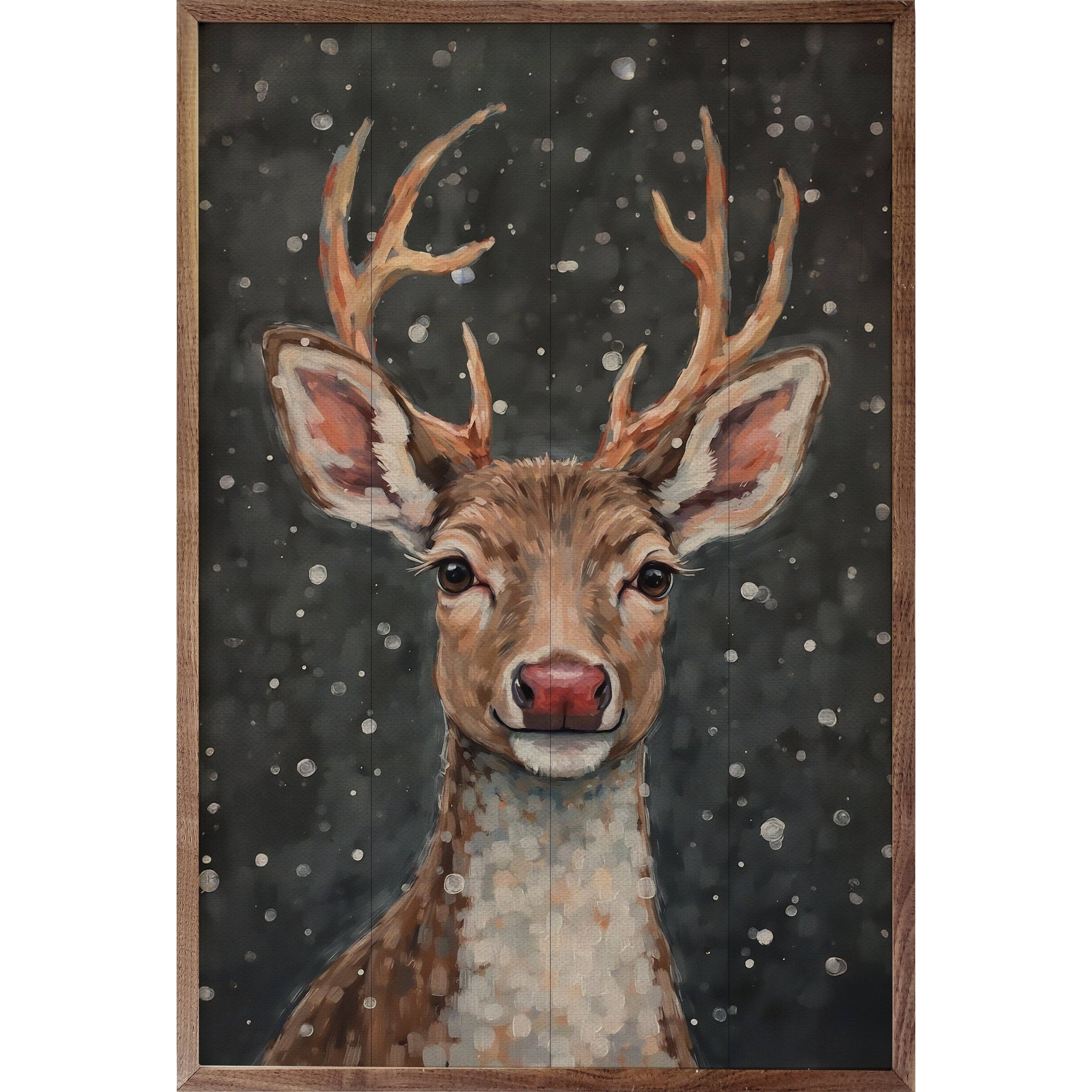 Reindeer With A Red Nose (16 x 24)