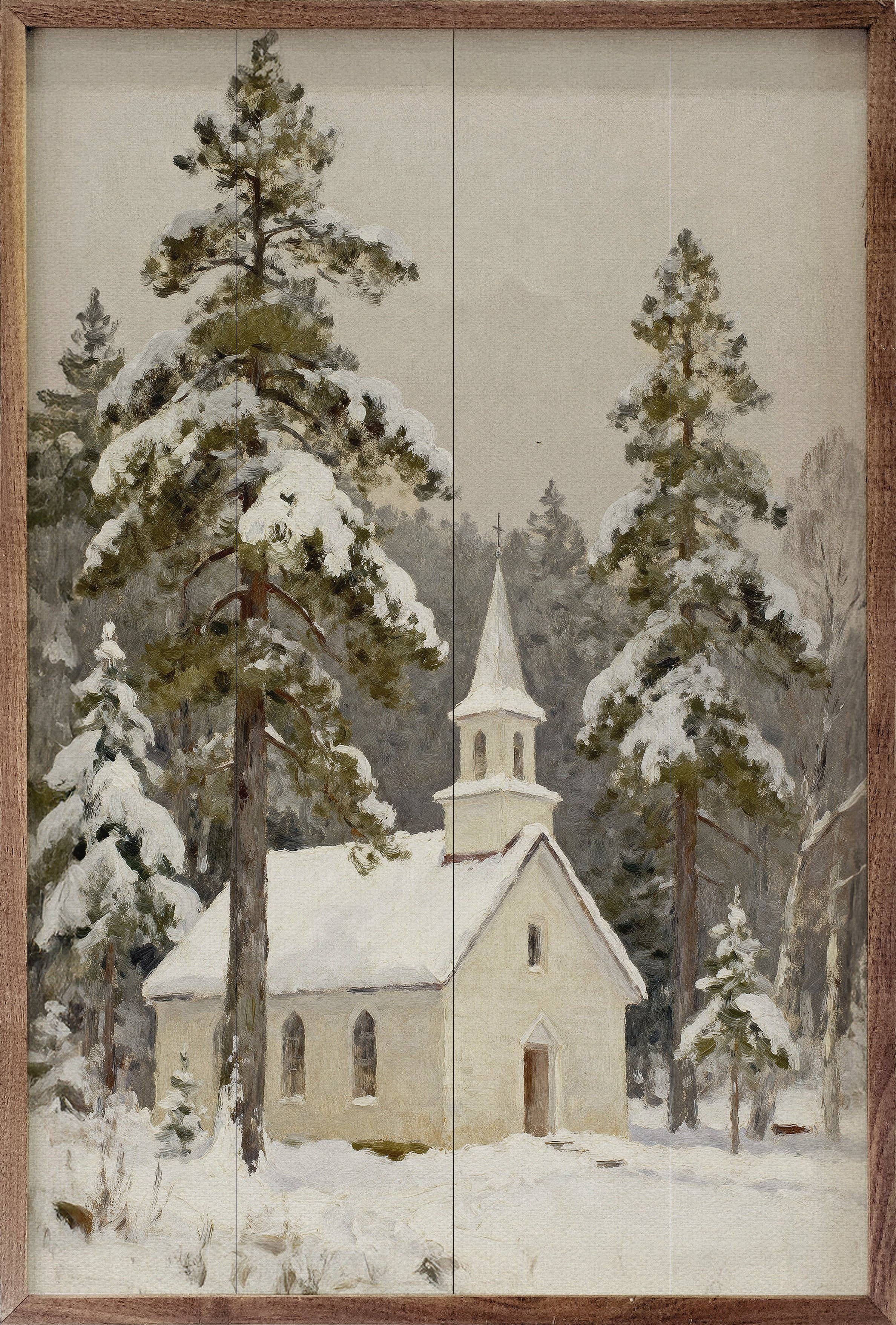 Church In Snowfall (10 x 16)