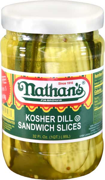 Nathan's Dill Sandwich Pickle Slices