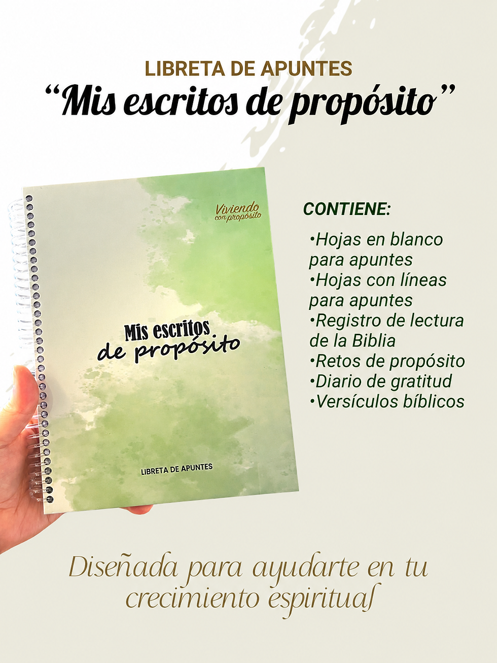 Miniatura: Libreta de apuntes "Mis escritos de propósito"
