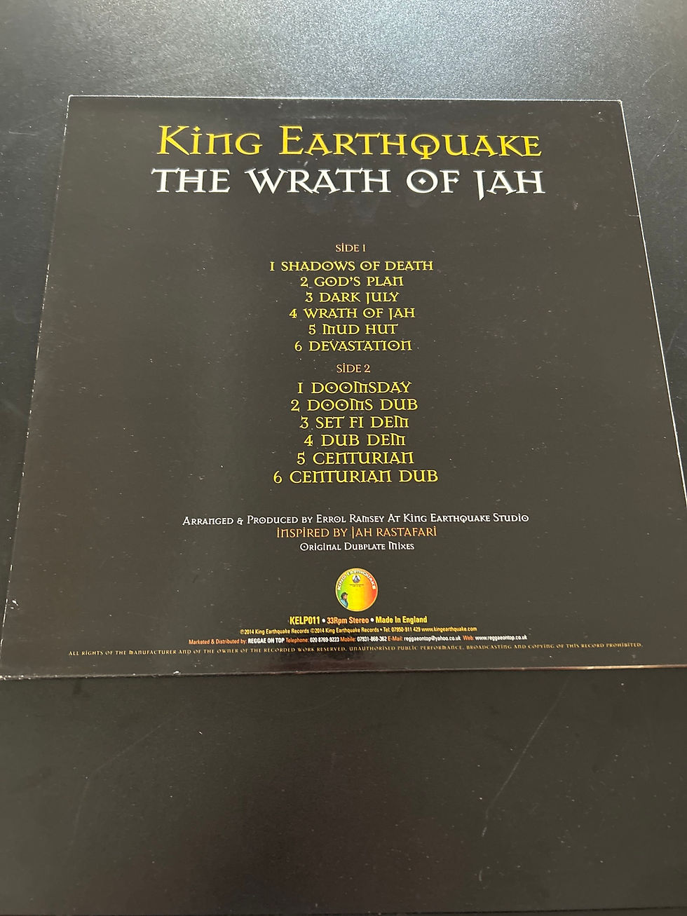Thumbnail: King Earthquake - The Wrath Of Jah - VG+/VG+