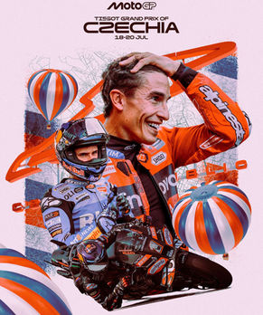 Poster MotoGP Czechia 2025 kental dengan serba 'Is Back'
