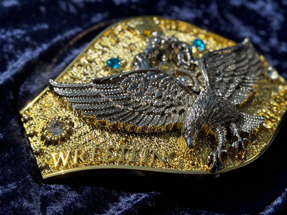 Thumbnail: Gold with Silver Eagle Backlund Belt