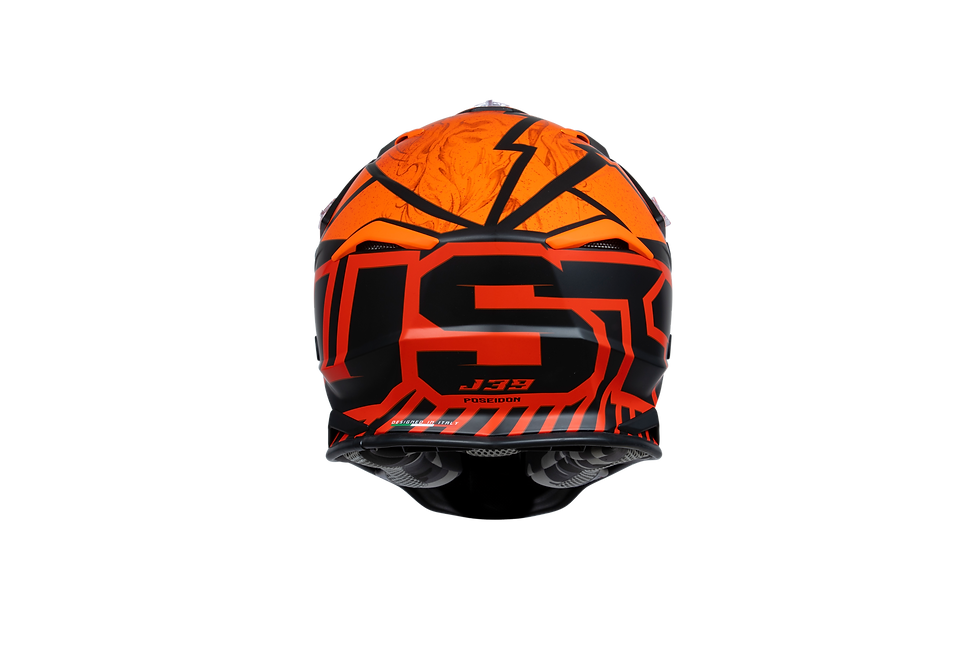 ภาพขนาดย่อ: JUST1 J39 POSEIDON FLUO ORANGE RED BLACK GLOSS