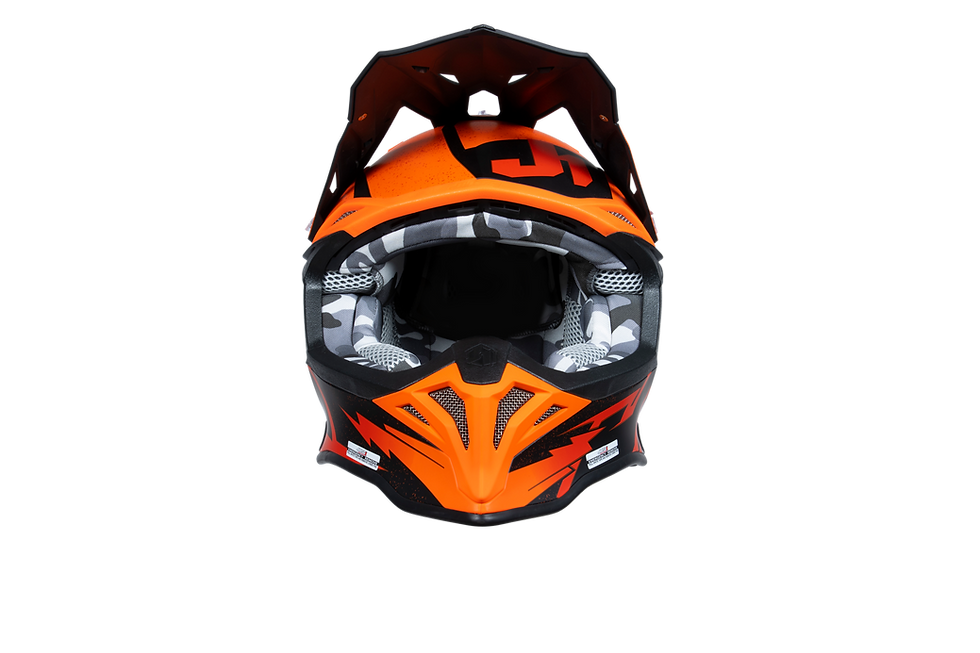 ภาพขนาดย่อ: JUST1 J39 POSEIDON FLUO ORANGE RED BLACK GLOSS