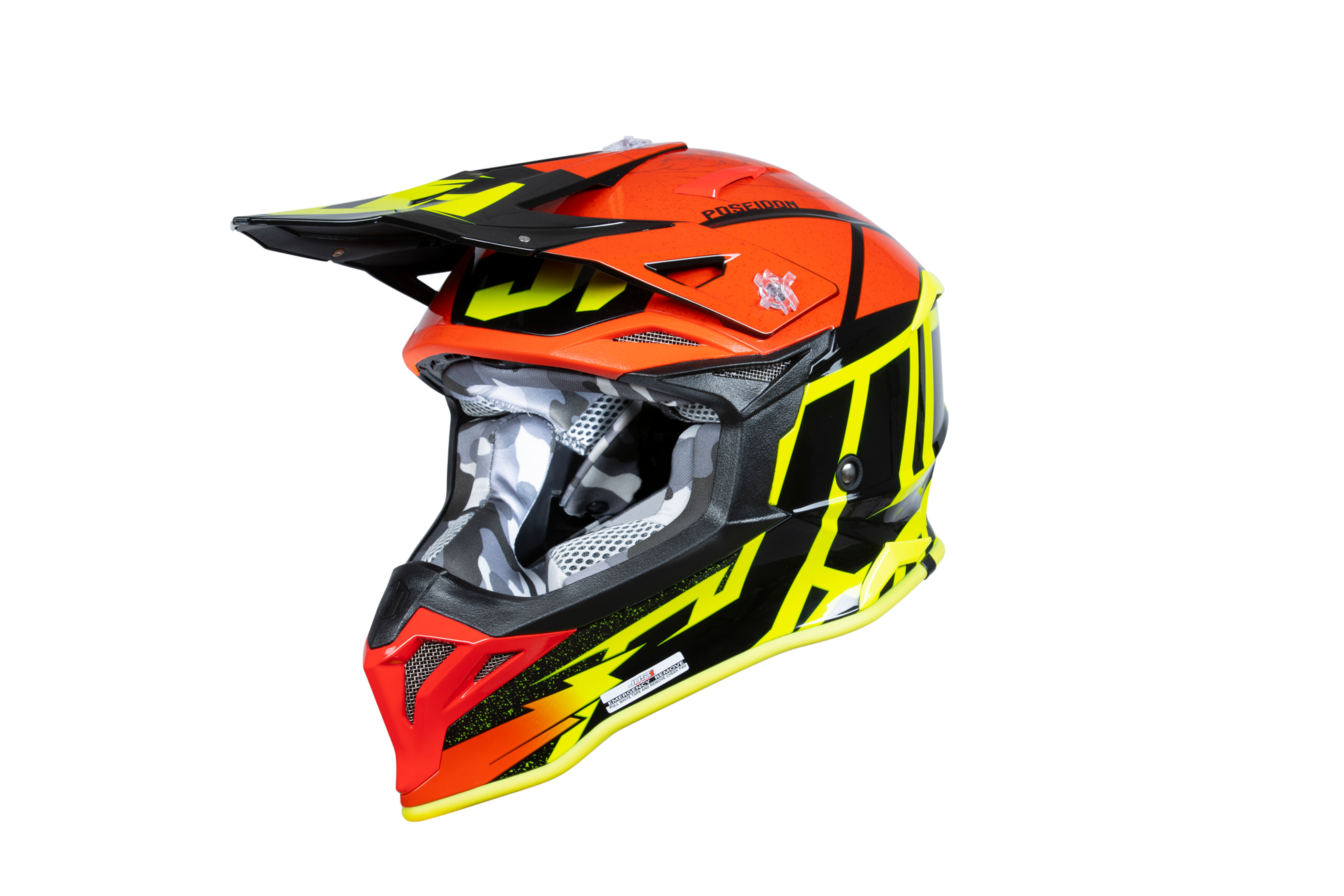 JUST1 J39 POSEIDON FLUO YELLOW RED BLACK MATT