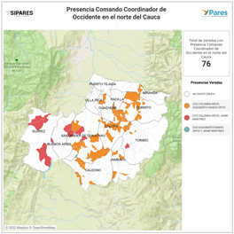 Presencia Comando Coordinador de Occidente en veredas Cauca