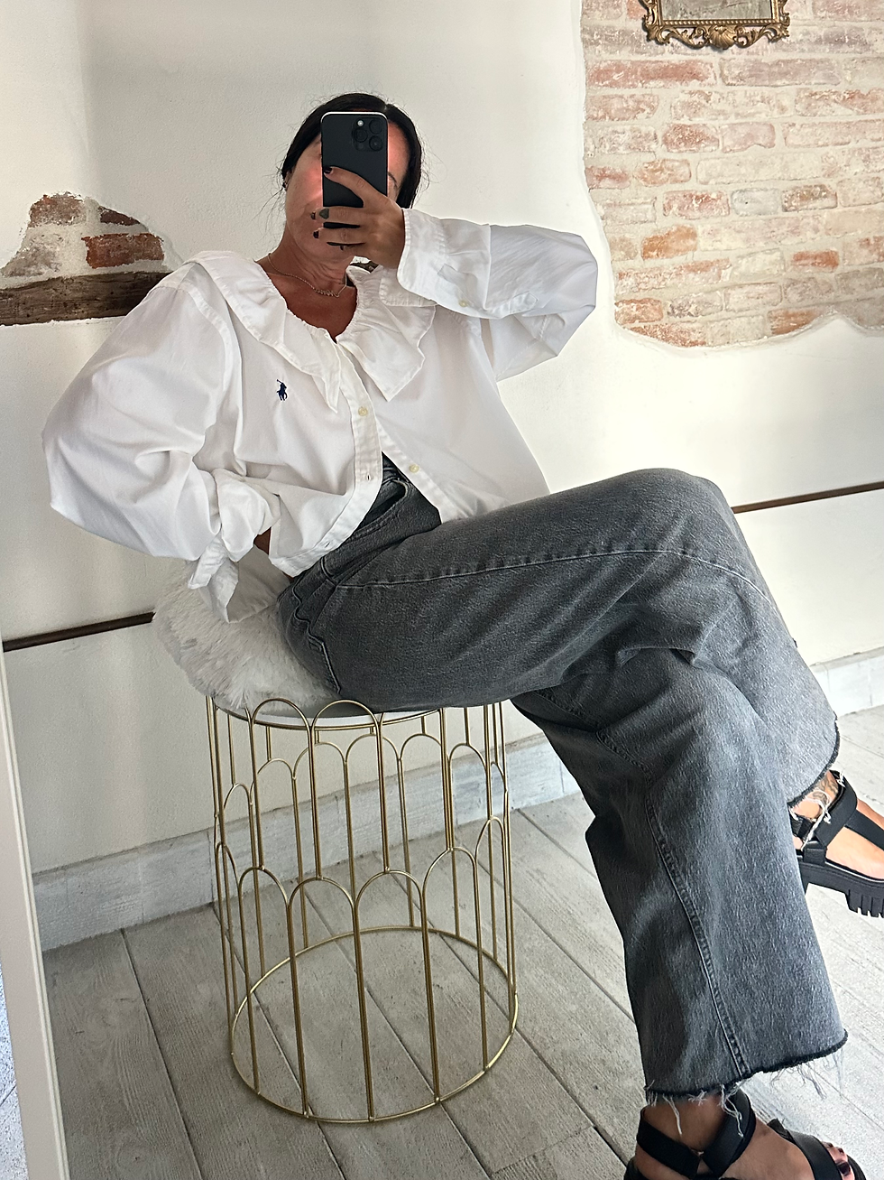 Ralph Lauren white collet shirt