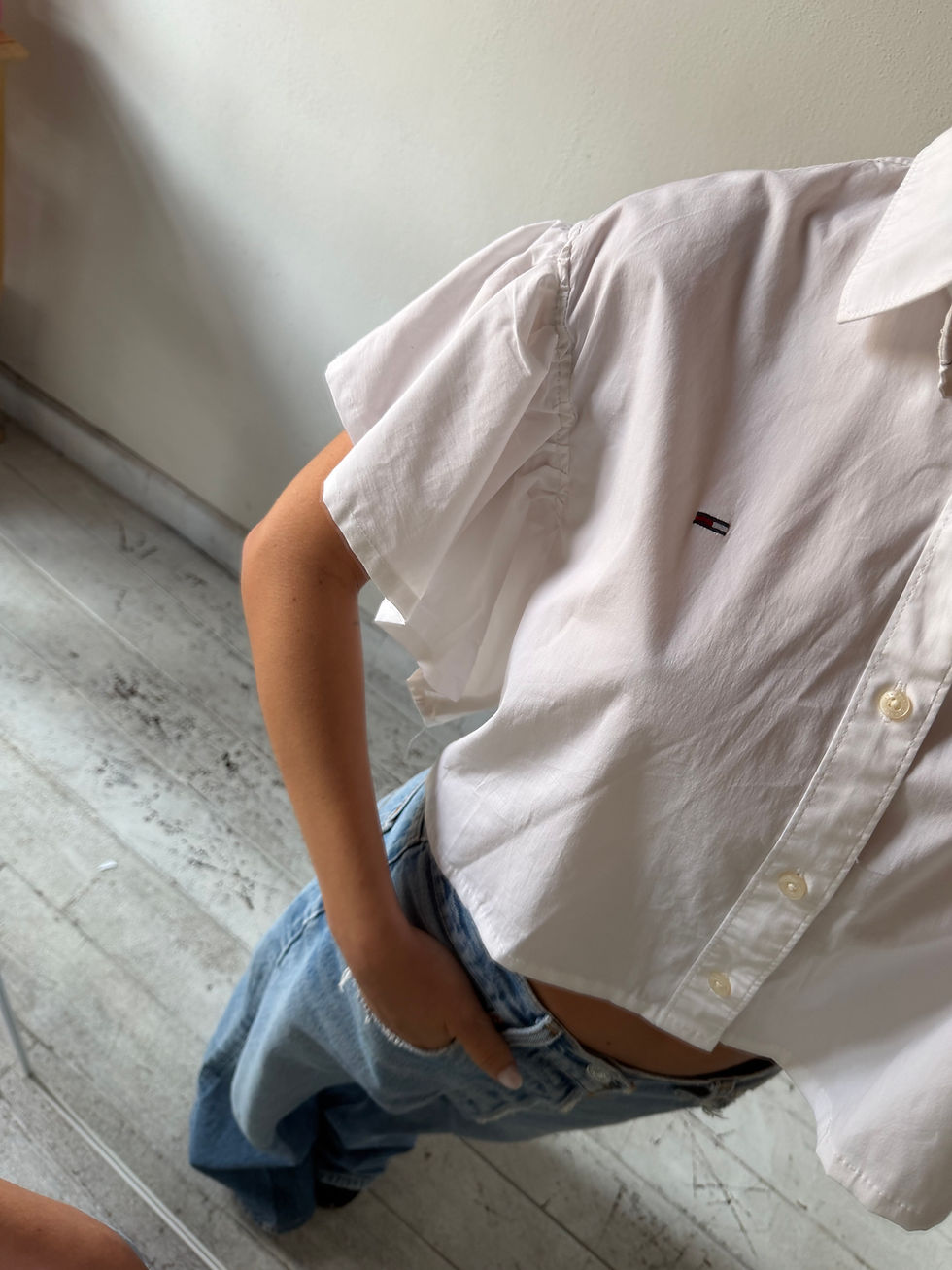 Miniatura: Tommy Hilfiger butterfly white shirt