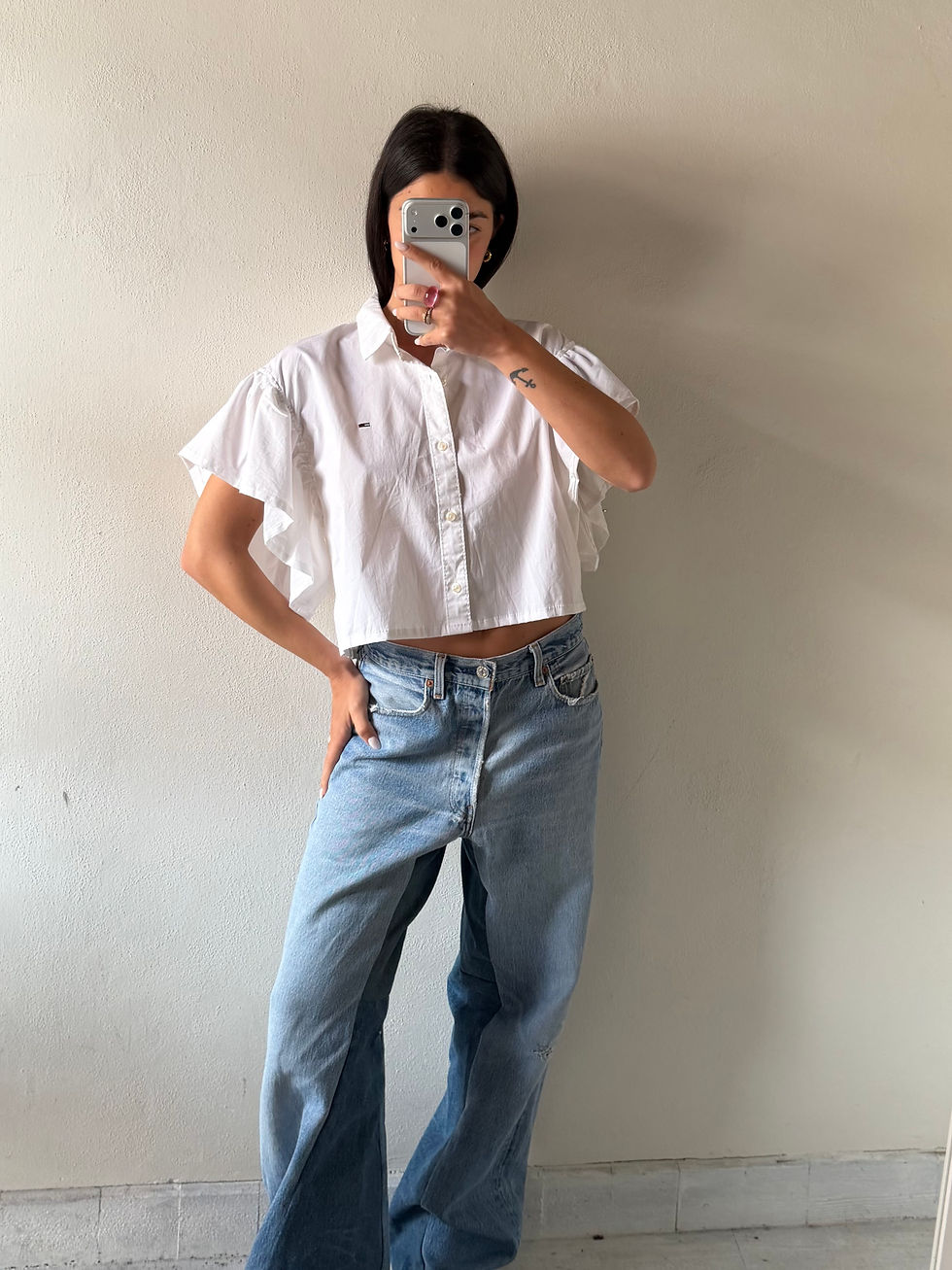 Miniatura: Tommy Hilfiger butterfly white shirt