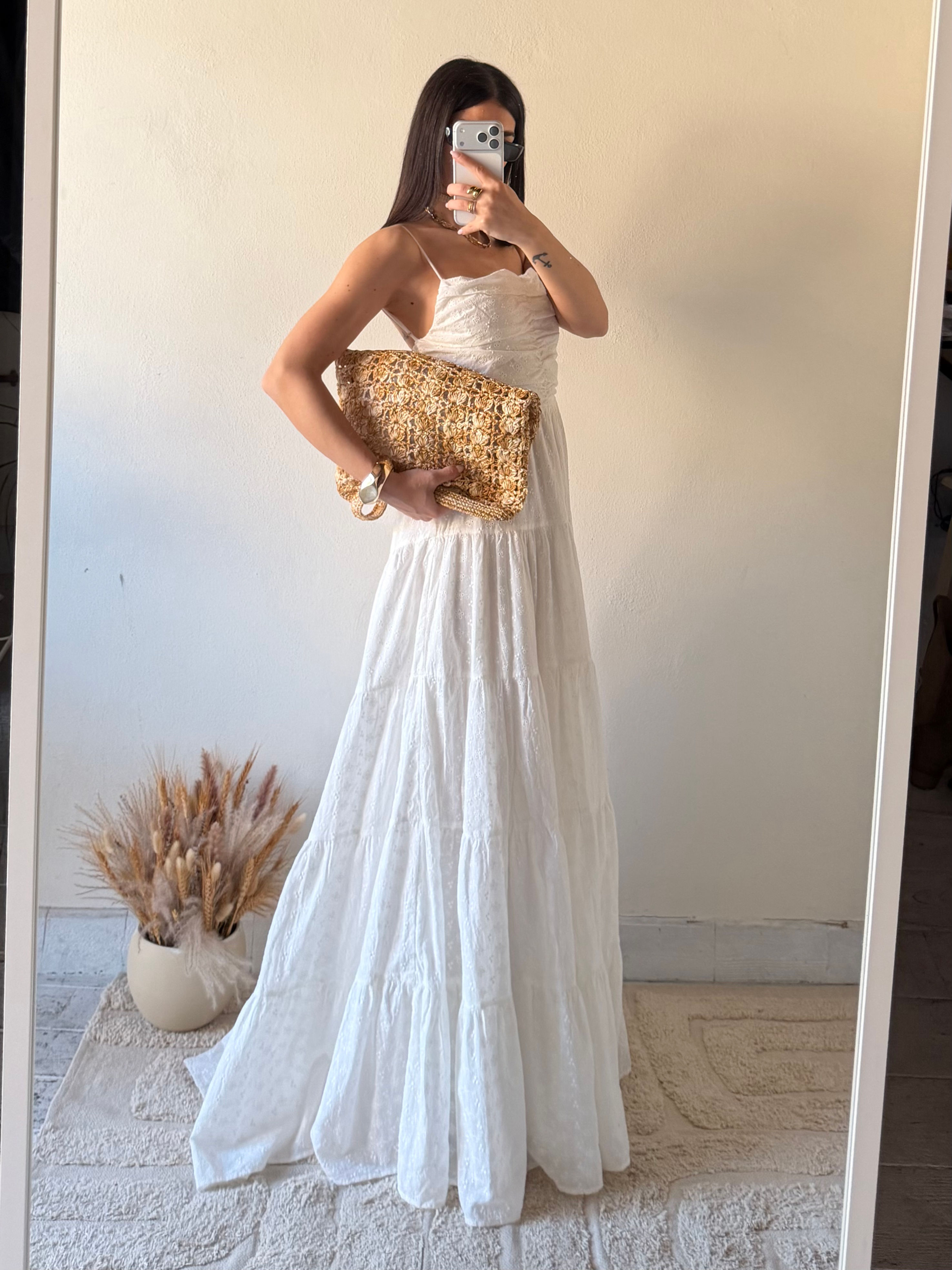 American san gallo maxi dress