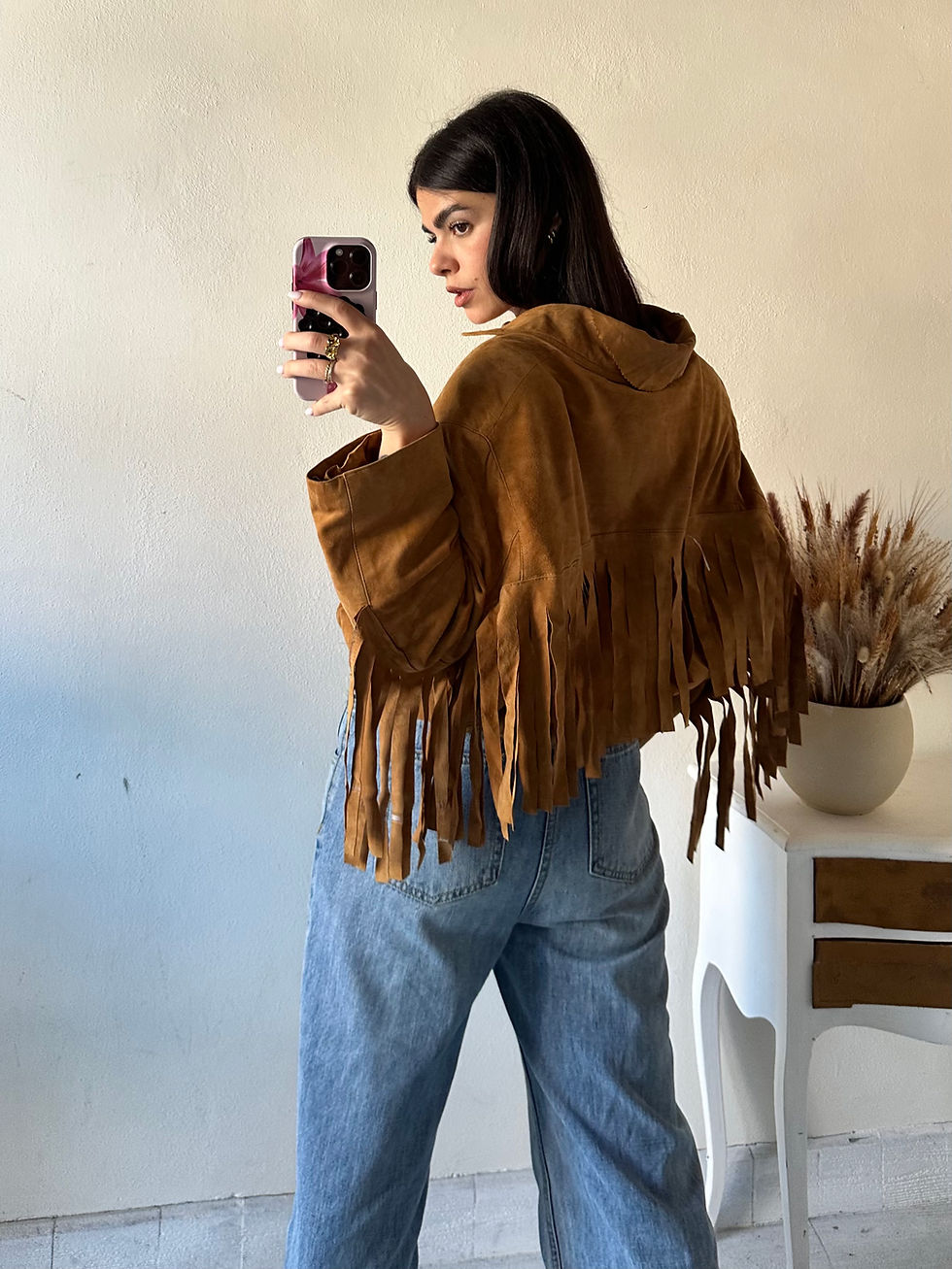 Miniatura: Real suede caramel jacket 
