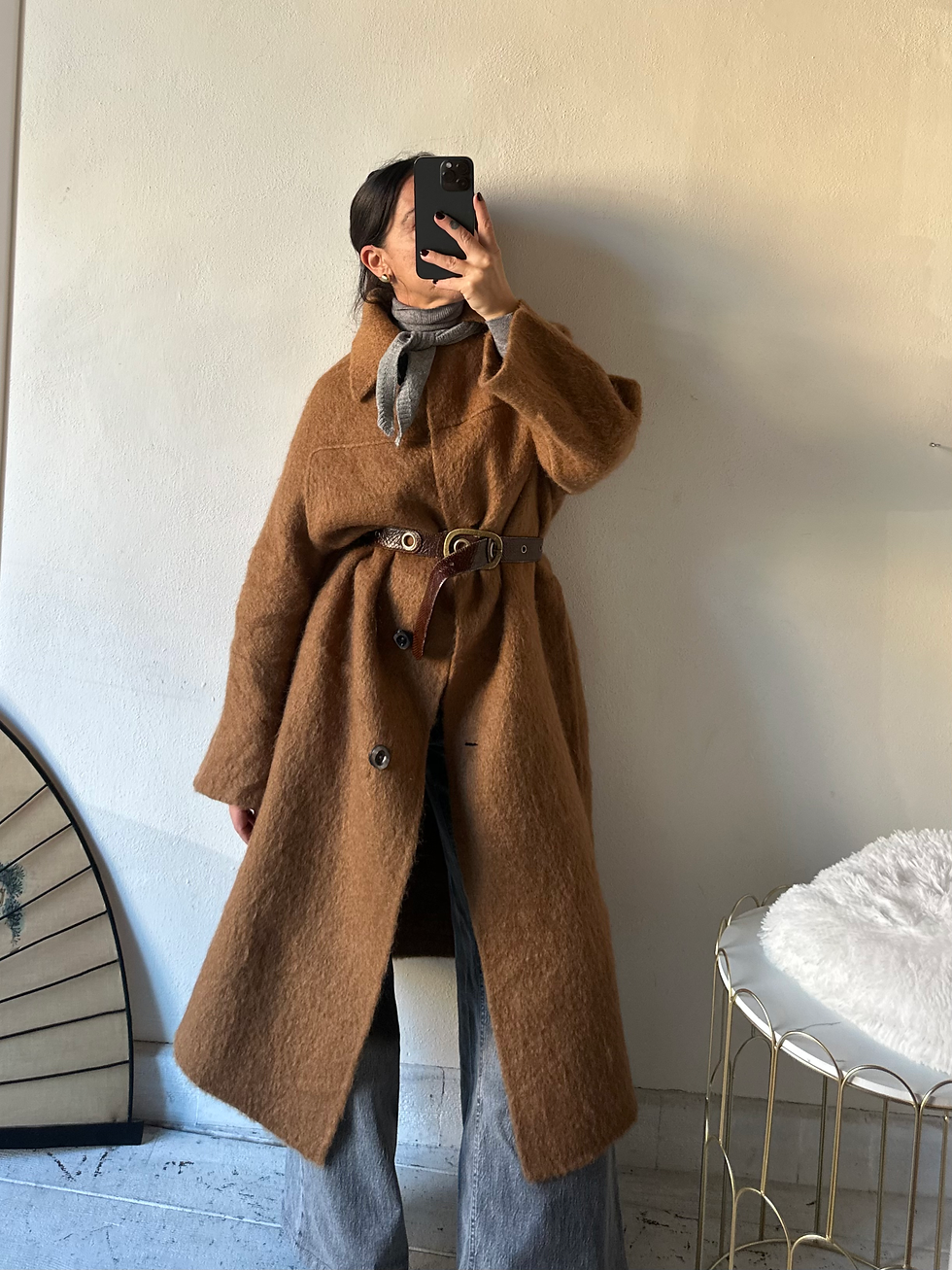 Caramel pure wool coat