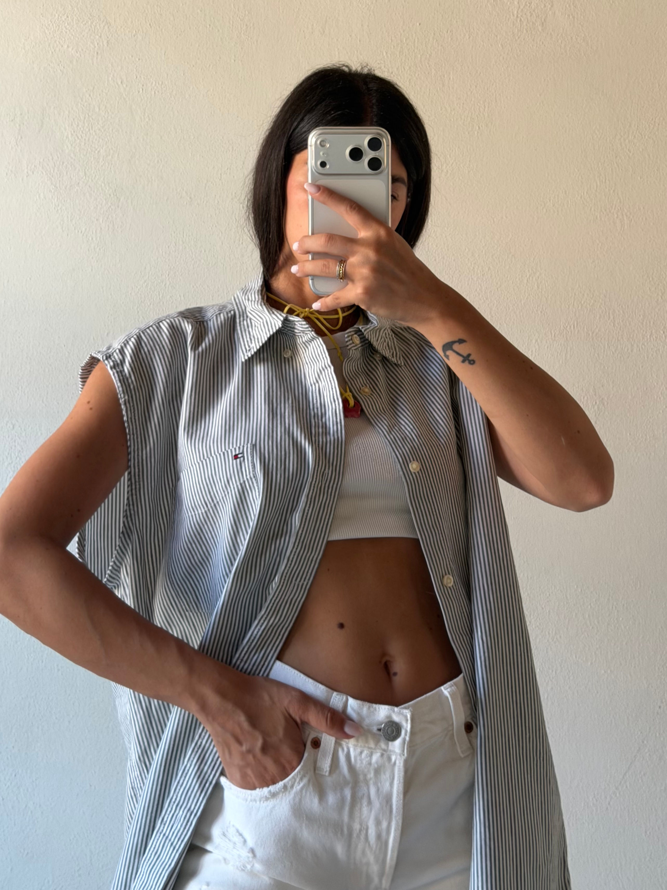 Tommy Hilfiger stripes sleevless shirt