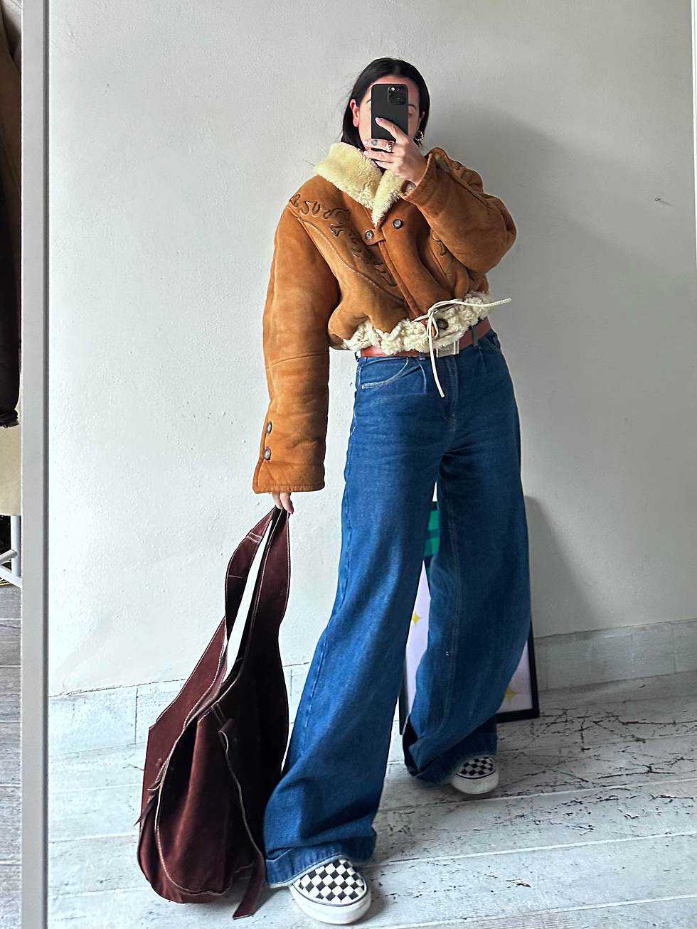 Real suede gipsy Shearling