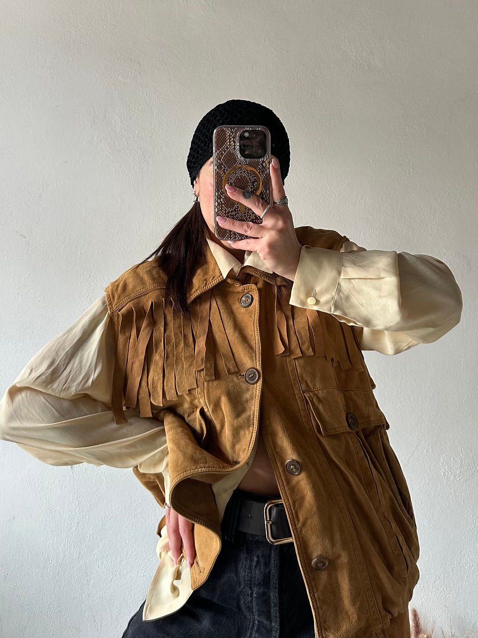 Miniatura: Real leather  suede vest