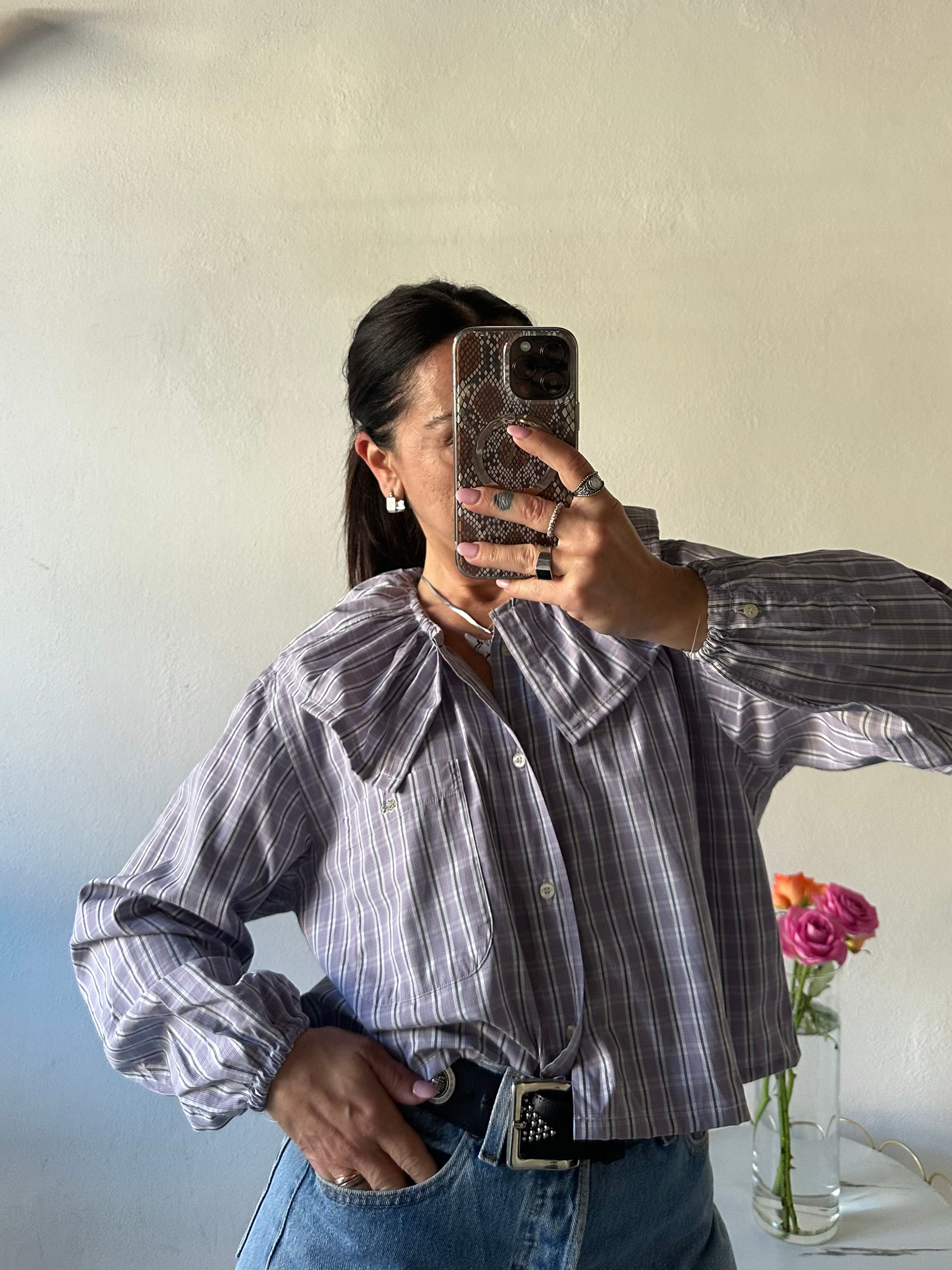 Lacoste micro check shirt