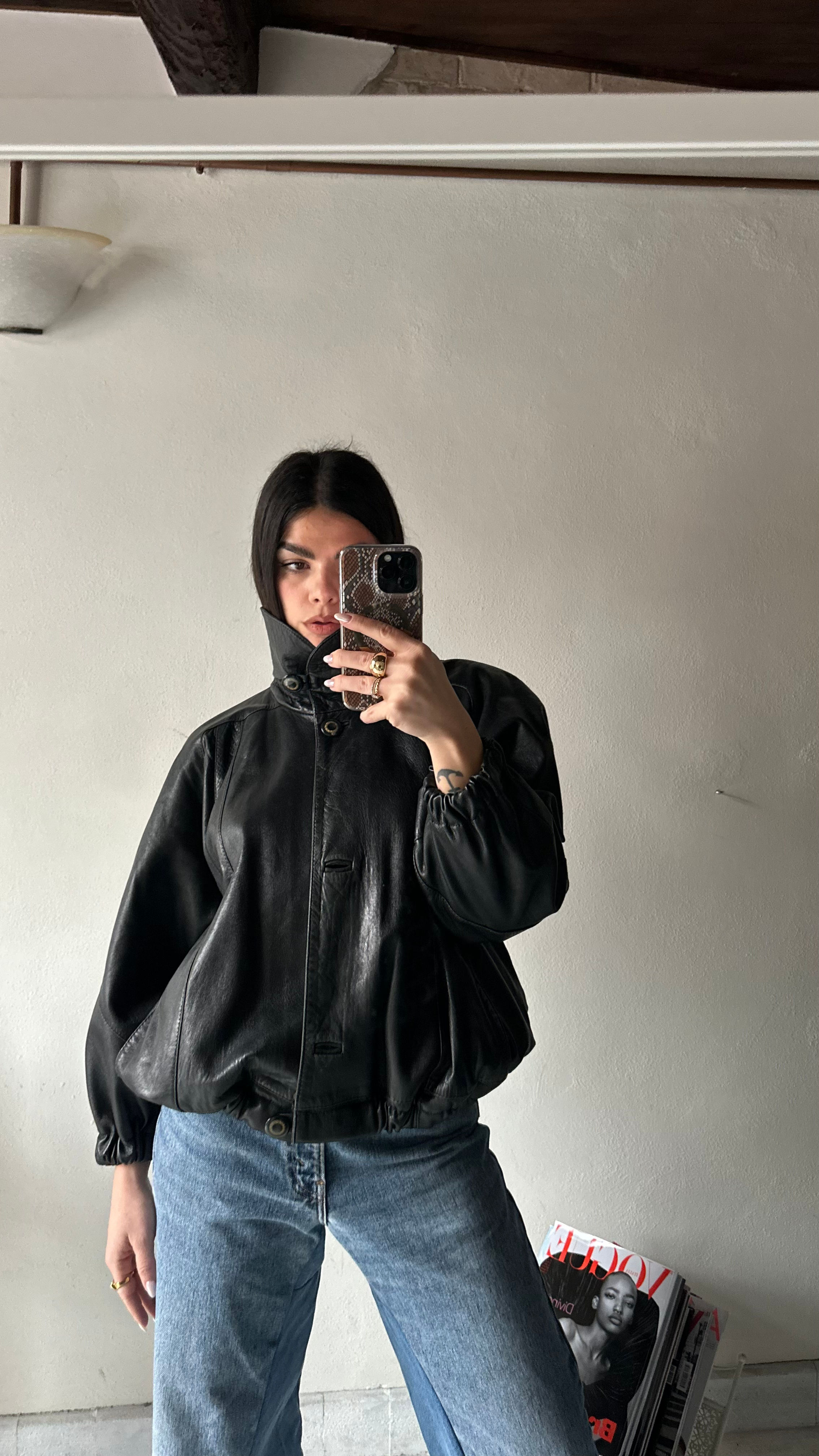 Wonderful real leather bomber 