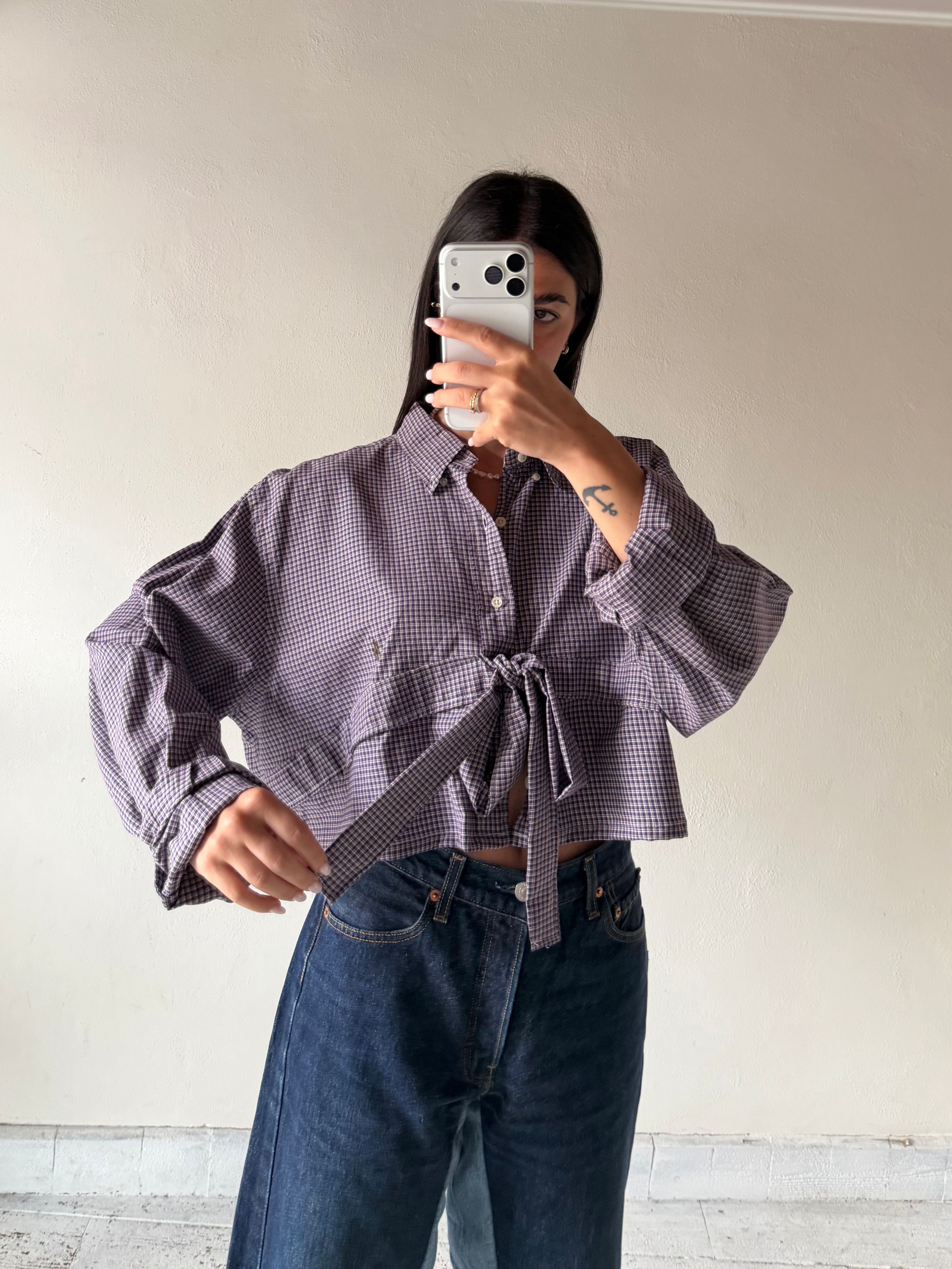 Ralph Lauren flake micro check shirt
