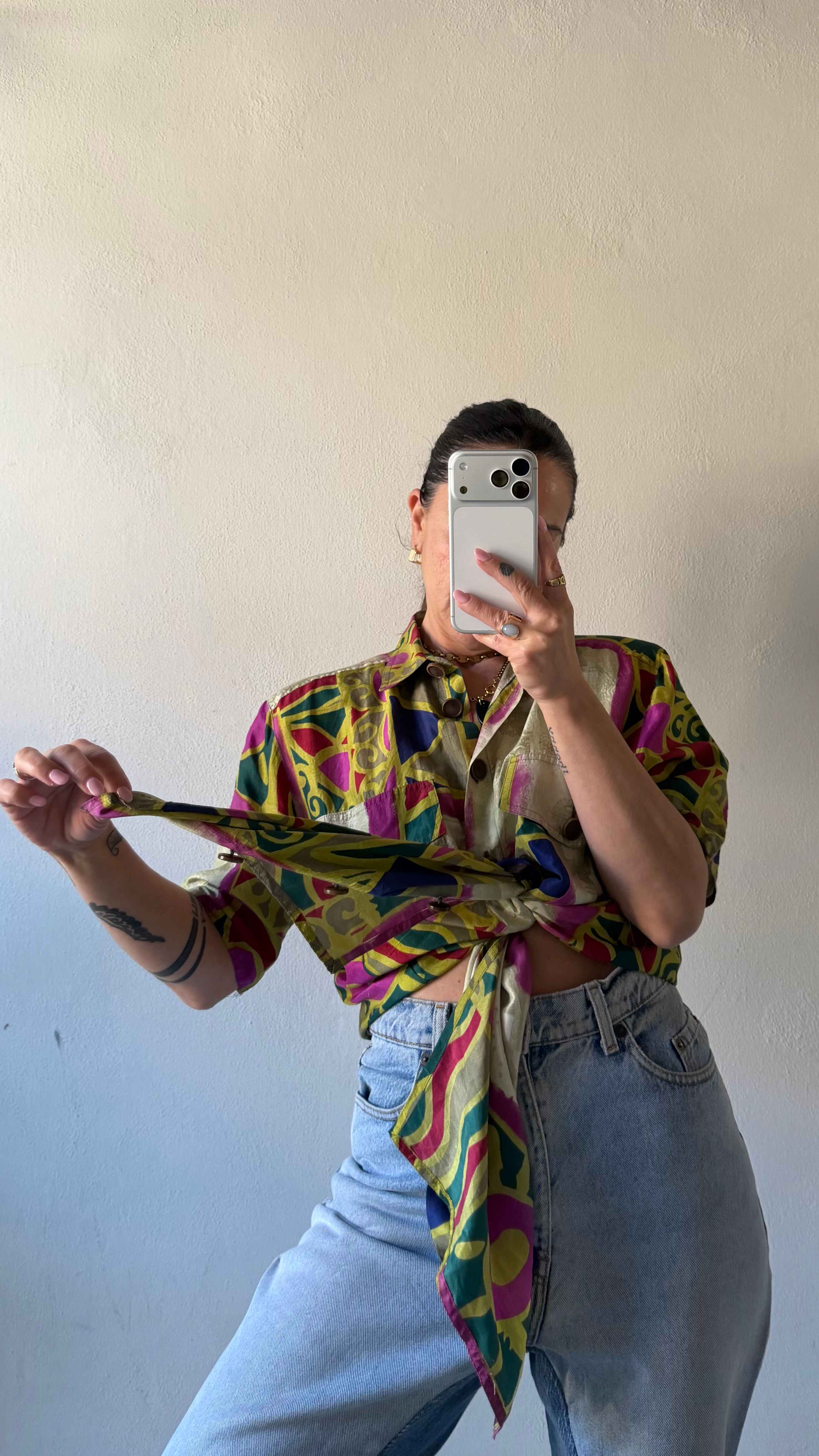 Pop '90s pure silk shirt