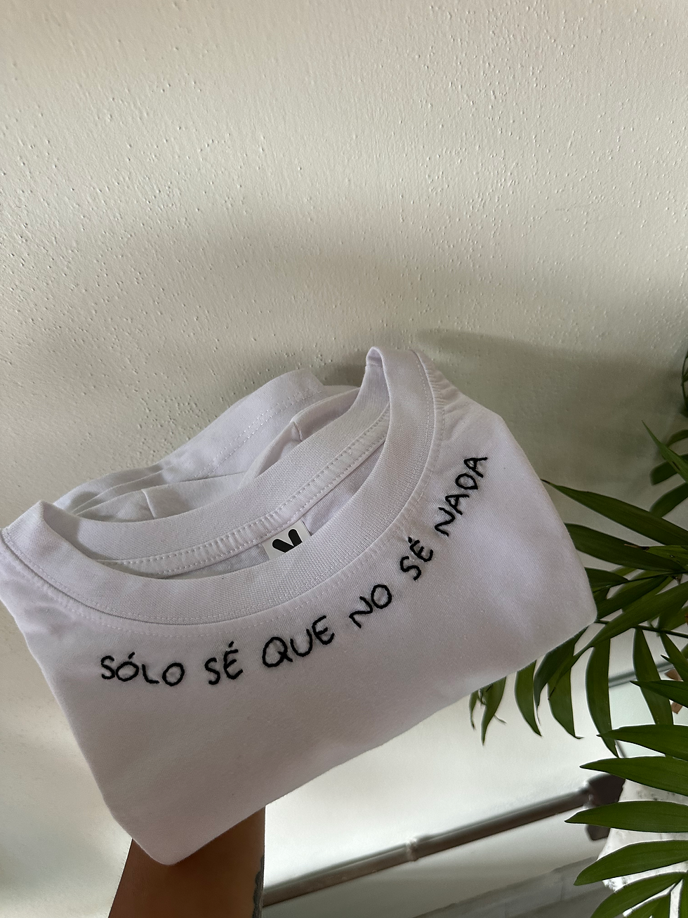 Embroidery organic cotton tshirt