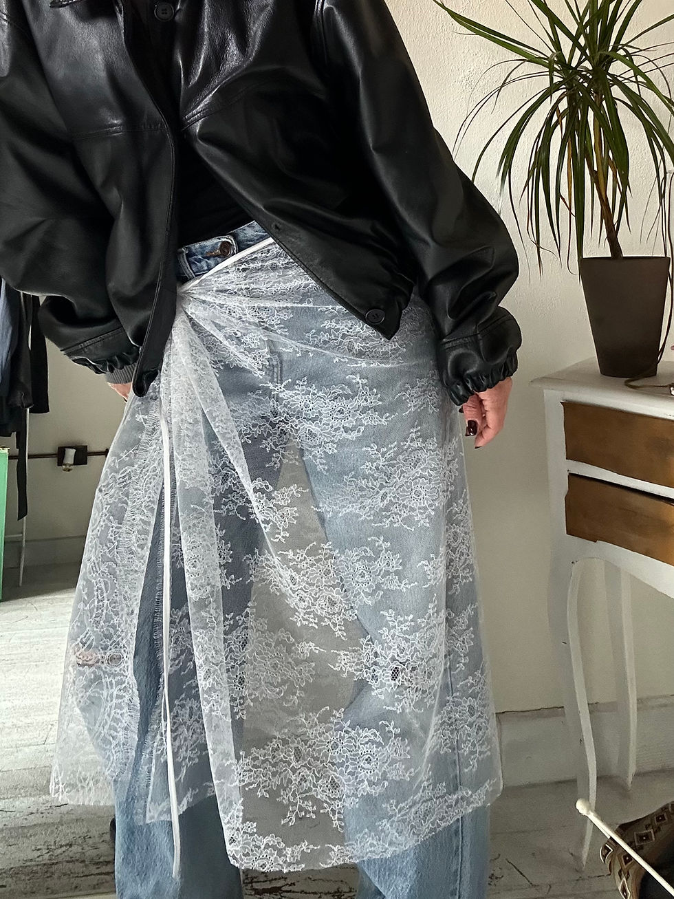 Miniatura: Pareo in pizzo bianco 