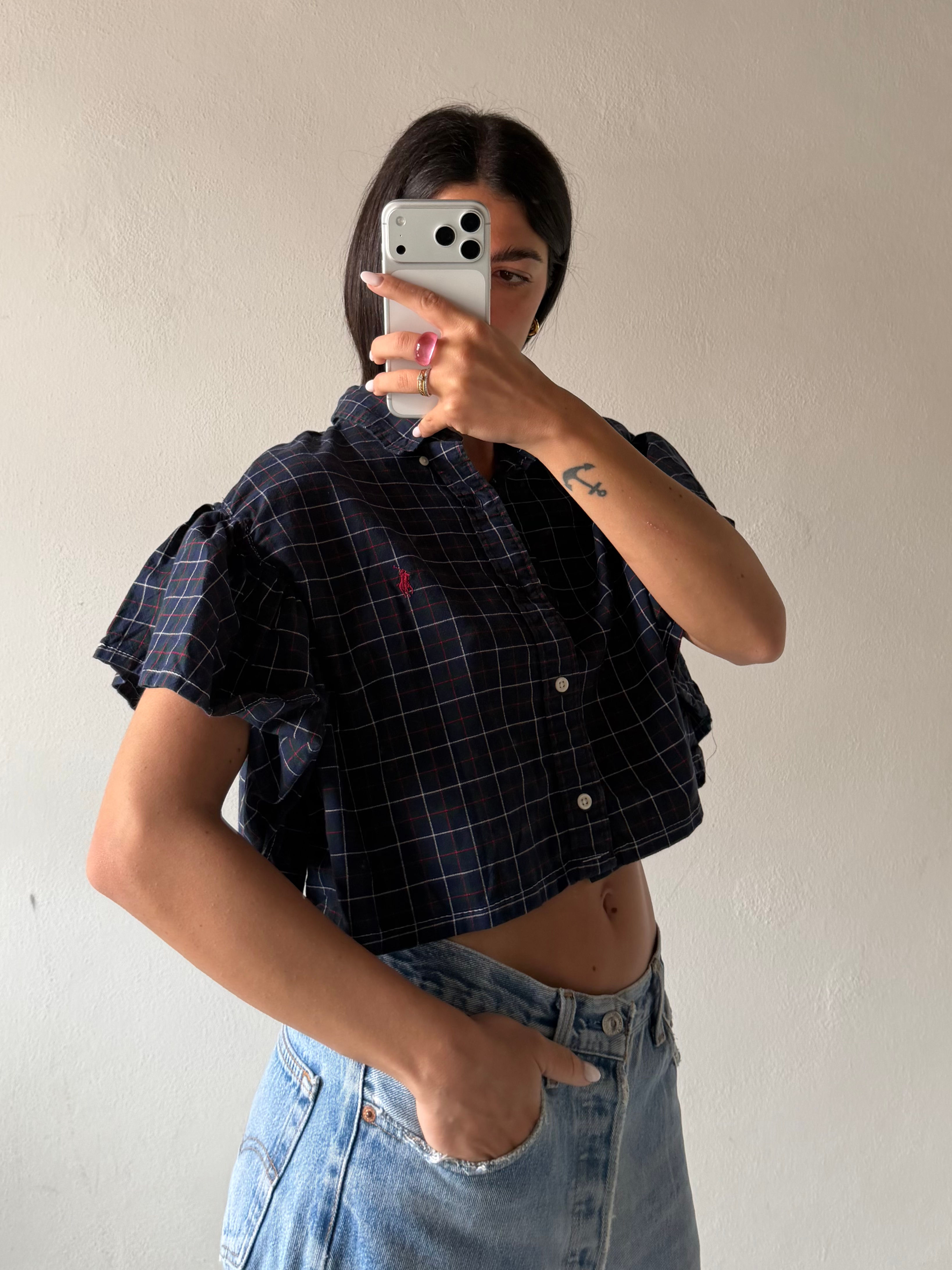 Ralph Lauren blue night butterfly shirt