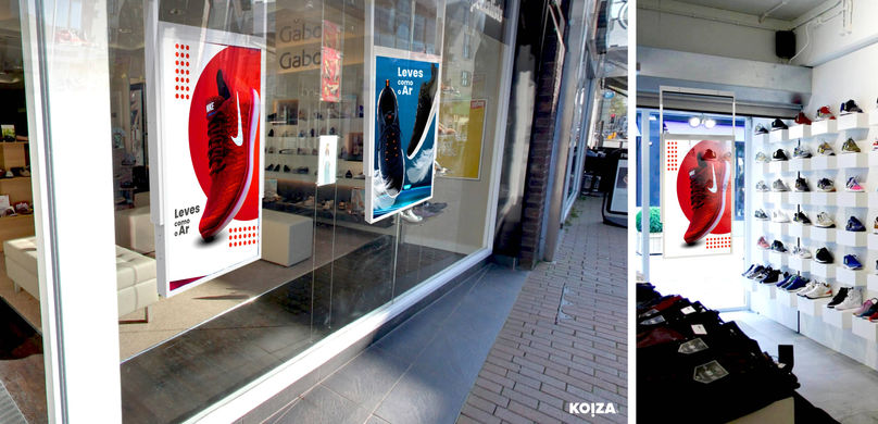 display montra dupla face para lojas