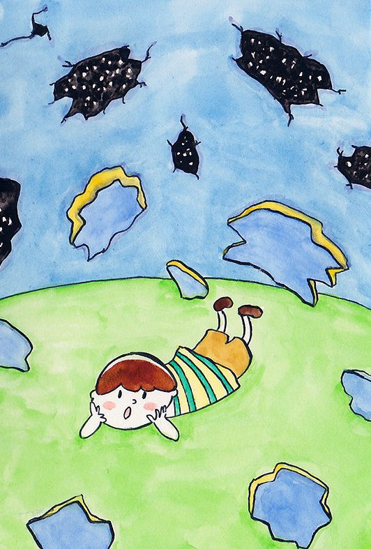 お空が落ちてくるよ