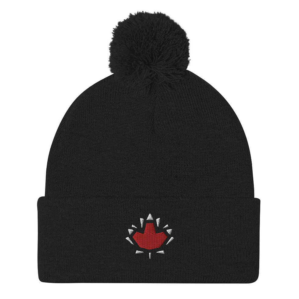 Thumbnail: White Shards of Maple Toque | Pom-Pom Toque