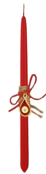 11.2914R - Λαμπαδάκι Κλασικό 32cm Με Μεταλλικό Ματάκι Σμάλτο